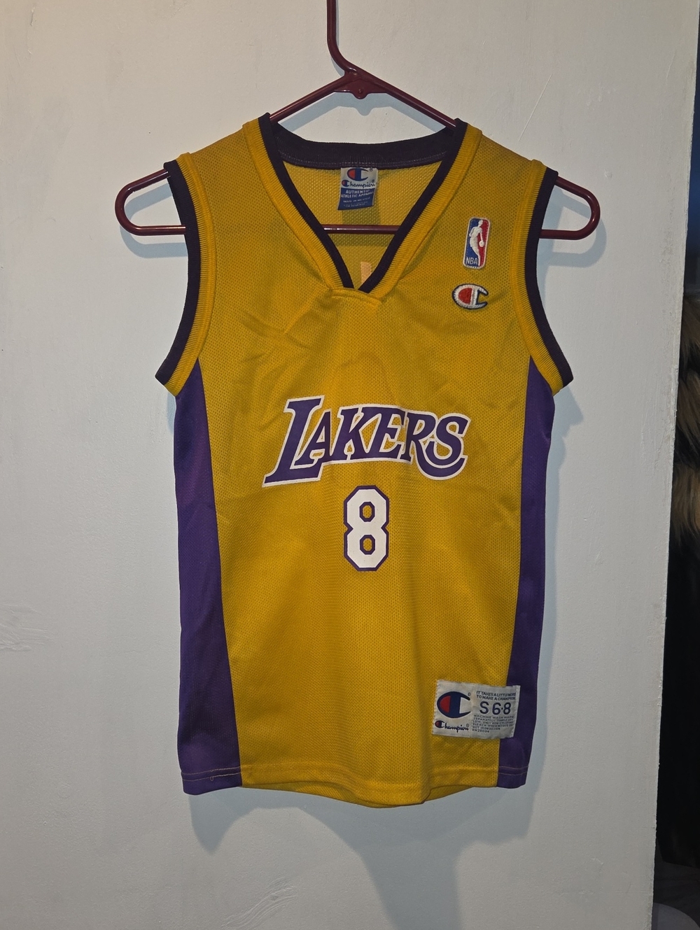 Champion Kids Yellow & Purple Lakers #8 Basketball Jersey